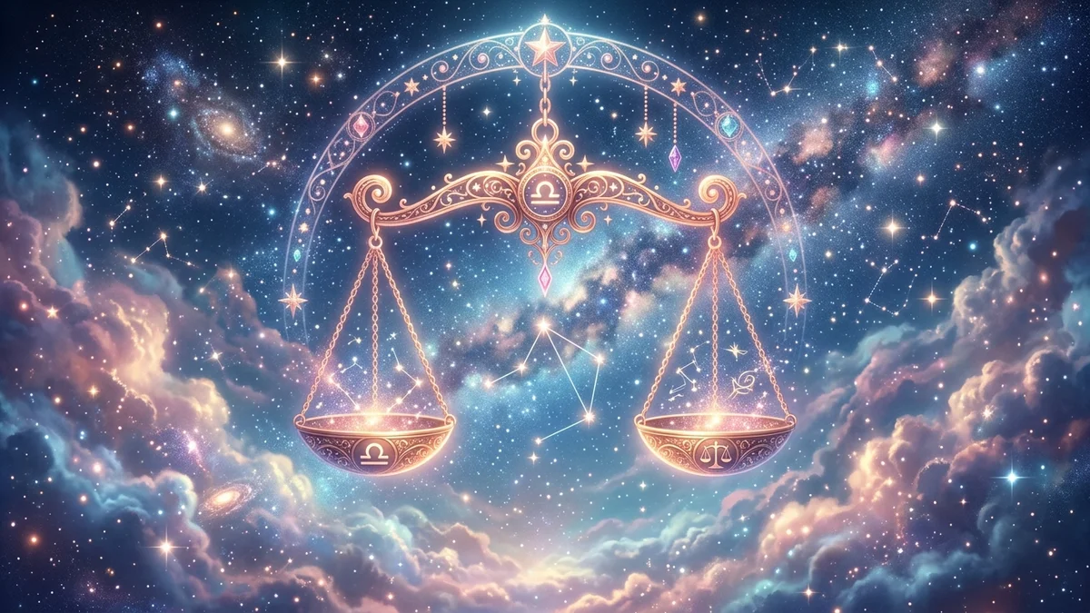 Ilustração do signo de Libra que acompanha a leitura de 24 de Outubro