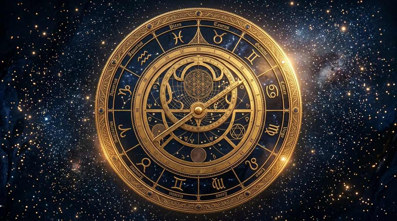 Ilustração da roda zodiacal que acompanha a leitura de Virgem